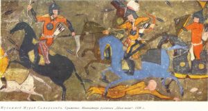 Muhammad-Murad-Samarkandi.-Battle-_-Shah-наме-_-1556