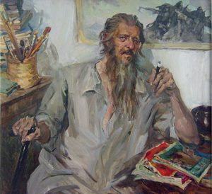 I.L. Reznikov, The portait of painter V.Ye.Kaydalov. 1978