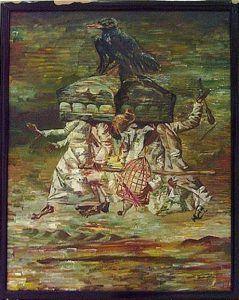 Тохтаев М. Триптих - Затянувшееся путешествие из Гурумсарая . 1988 (ДХВ)