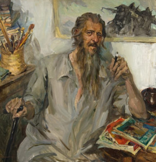 Портрет народного художника В.Е. Кайдалова. 1977