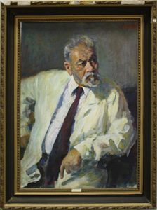 Портрет академика Малик Набиева.1988. (ДХВ)