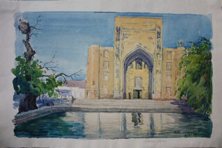 Урумбай-Ахунов.-Медресе-Диван-беги.-Ляби-хауз.-Бухара.-1965.-1972