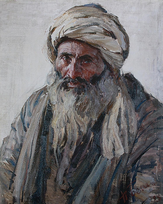 П.П. Беньков. Портрет таджика. 1928
