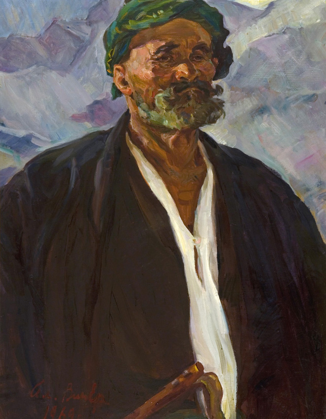 Винер А. «Портрет старика» х.м., 88х68 см. 1969