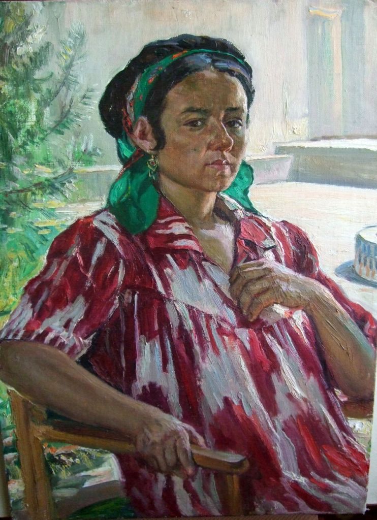 Петров Владимир. Портрет молодой женщины Нархол. 1982
