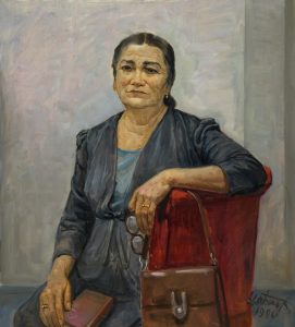 Набиев М. «Портрет Мухитдиновой» х.м., 88х80 см.