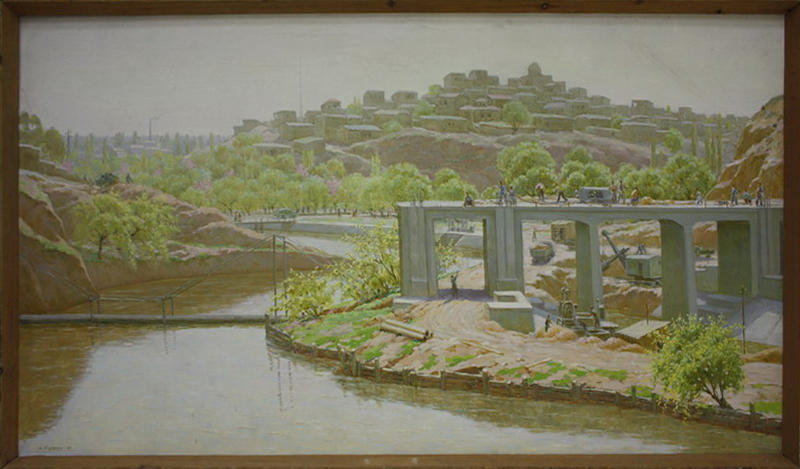 Карахан Н. Строительство моста. 1960