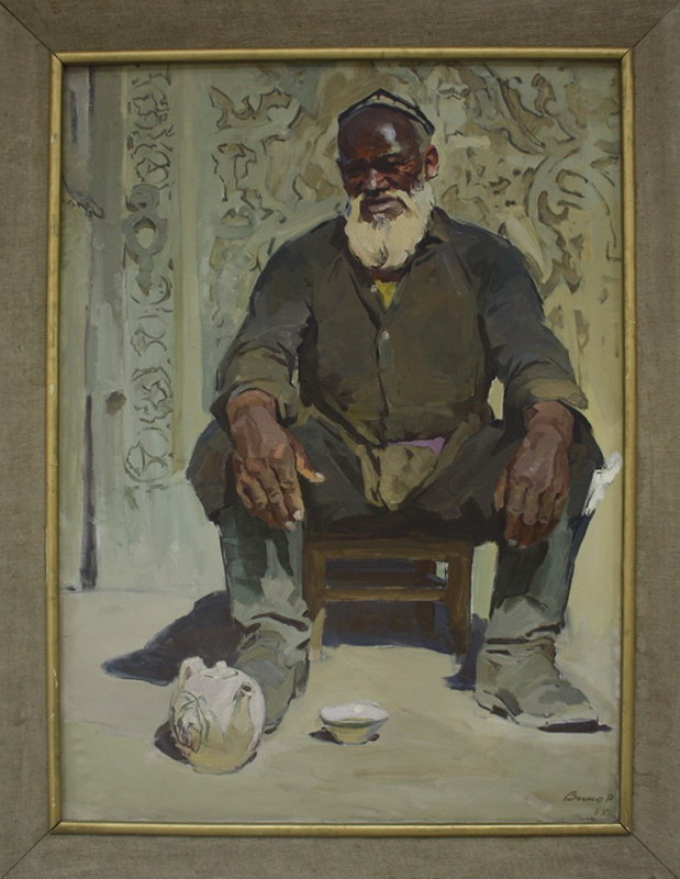 Вико Р. Портрет Бурбаева. 1965 (ДХВ)