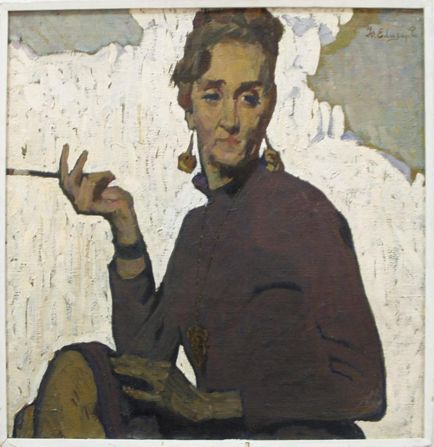 Портрет скульптора Н.Крымской. Ю.Елизаров. 1972