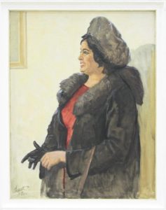 Набиев М. Портрет искусствоведа Ифат Рахматуллаевой. 1976