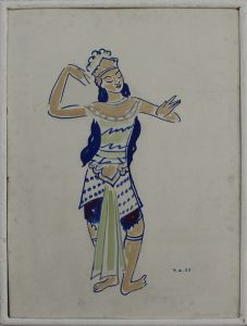 Ахмаров Чингиз. Танцовщица Бали. 1964