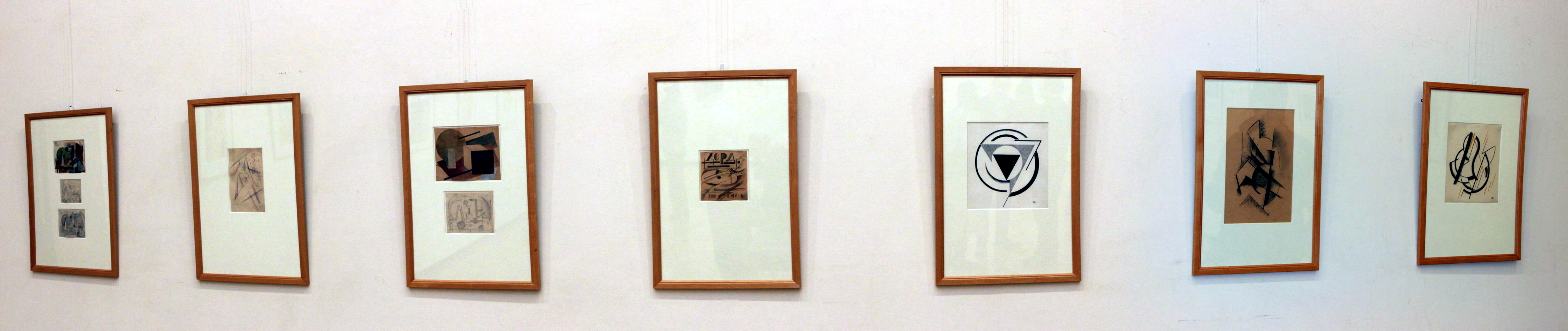 Экспозиция рисунков Сафроновой А.Ф. (1898-1966). Конструктивная композиция. 1-я половина 20 века