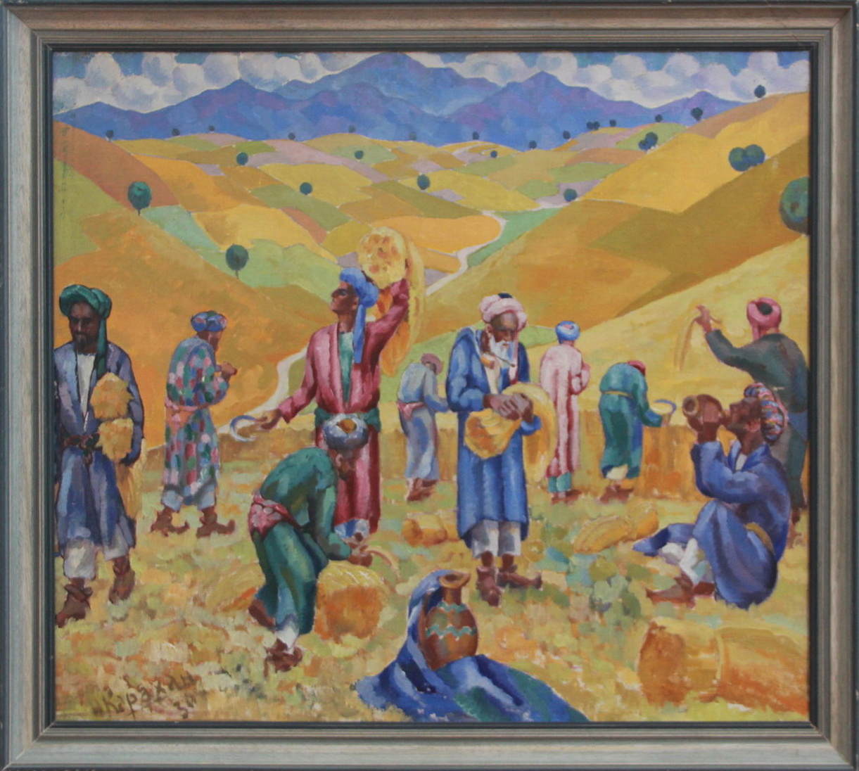 Карахан Н. Г. (1900-1970). Уборка пшеницы. 1930