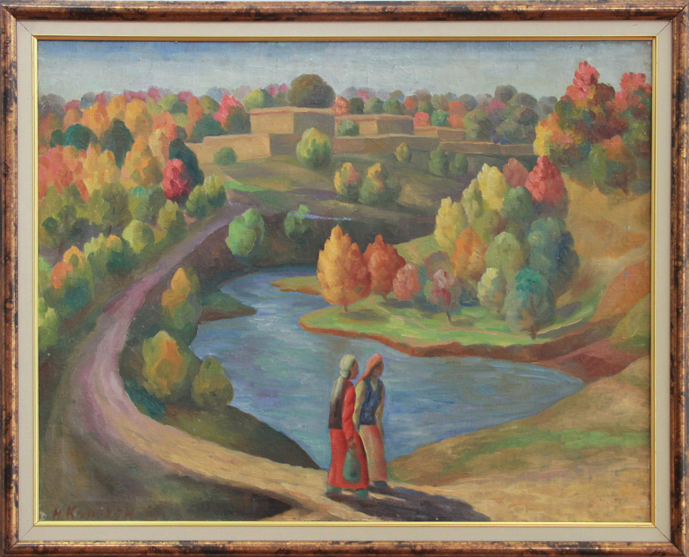 Карахан Н. Г. (1900-1970). Женщины у реки. 1935