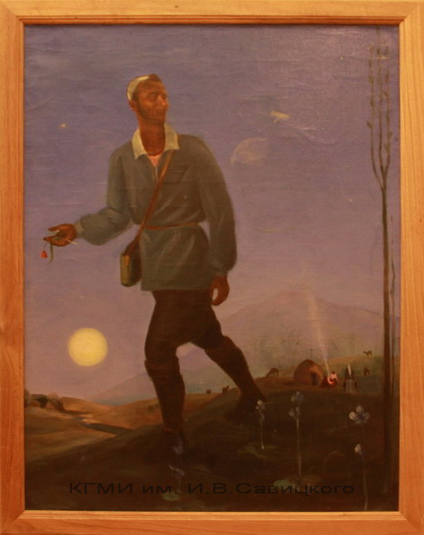 Подковыров А.Ф. (1889-1957). Голубой вечер в горах. Автопортрет. 1935