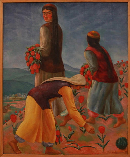 Карахан Н.Г. Женщины, собирающие тюльпаны. 1935