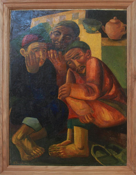 Волков А.Н. Три мужские фигуры. (отдых) 1930.