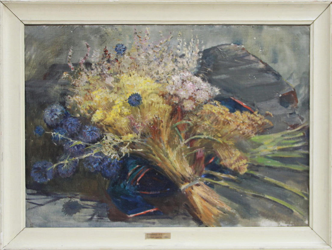 Кузыбаев Нигмат. Натюрморт. Горные цветы. 1980 (ДХВ)