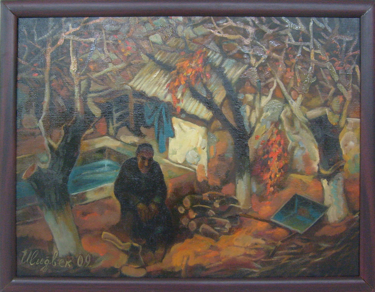 Болтабаев Улугбек. Осенняя рубка деревьев.