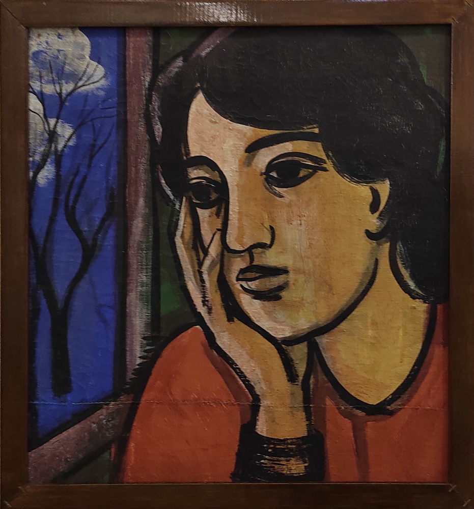 Эркин Жолдасов. Портрет М. Бабаназаровой у окна. 1983