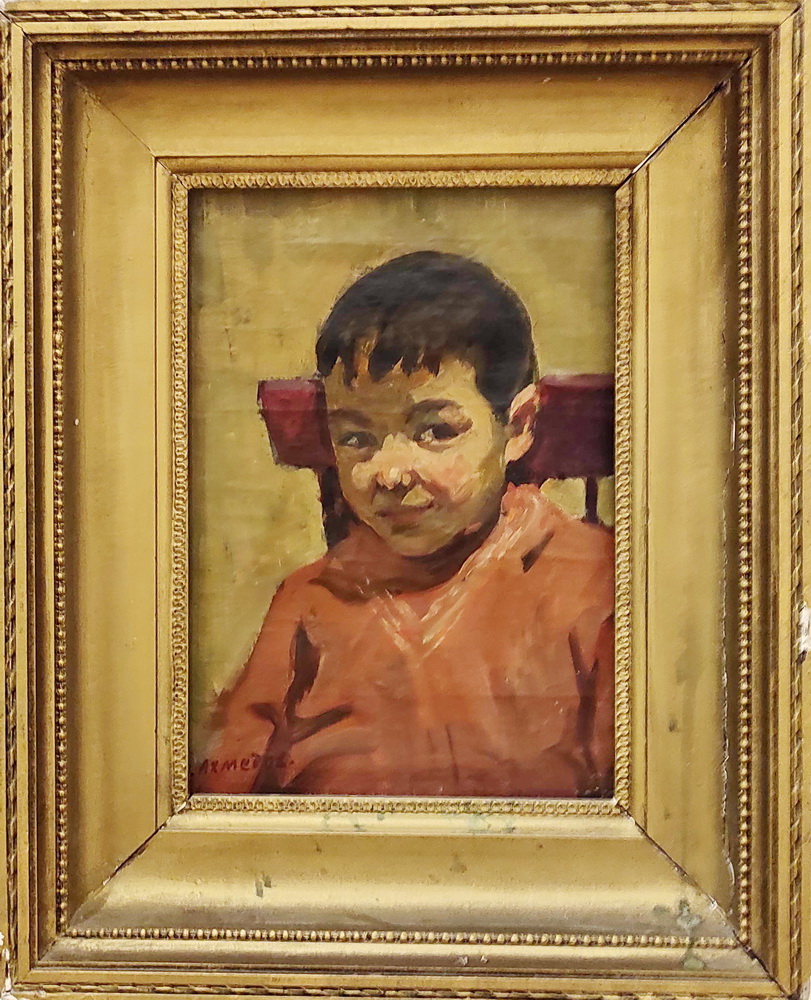 Рахим Ахмедов. Портрет мальчика. Хусан 1962. (частн. кол-я)