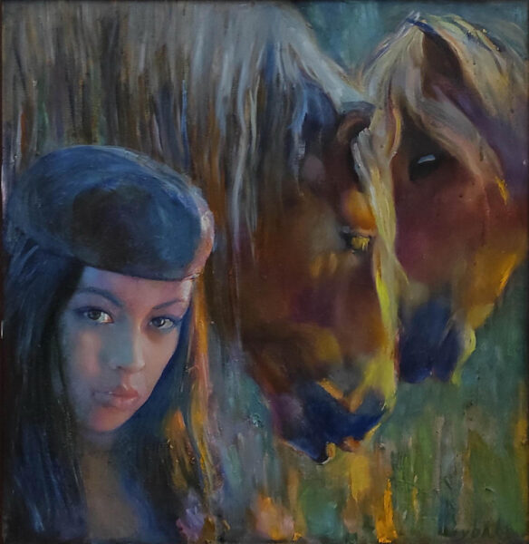Шувалова Маргарита. Девушка и лошади. 2015
