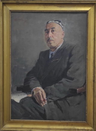 Нигмат Кузыбаев. Портрет народного артиста Ю.Раджаби