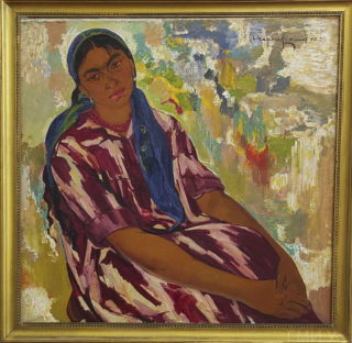 Рузы Чарыев. Портрет колхозницы Джумабаевой. 1979
