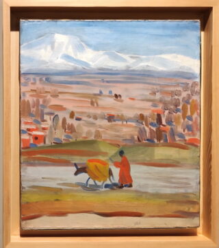 Урал Тансыкбаев. Человек с осликом.1935