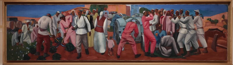 Урал Тансыкбаев. Колхоз. Эскиз фрески.1932