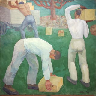 Урал Тансыкбаев. Погрузка фруктов.1932