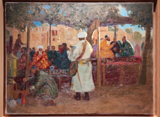 Урал Тансыкбаев. В чайхане. 1928