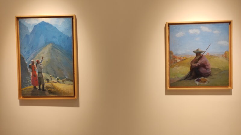 Урал Тансыкбаев. В горах. Утро. 1939, Пастух.1940