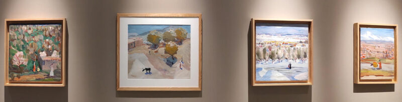 Урал Тансыкбаев. Весна, Знойный день, Зима, Человек с осликом.1935