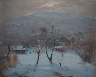 Урал Тансыкбаев. Зимние сумерки в Алма-Ате.1949