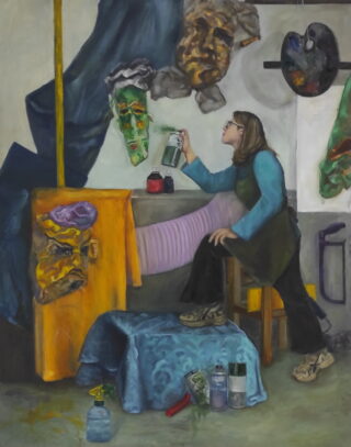 Руслана Шатрова. Натюрморт с автопортретом. 2025